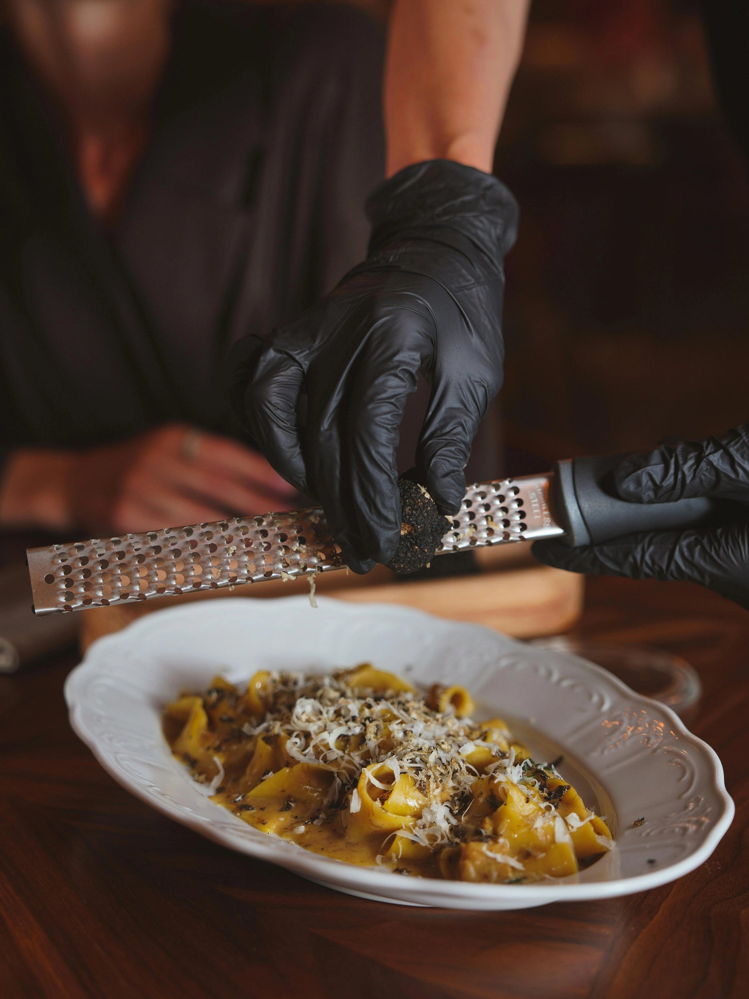 pasta with truffles as toppings